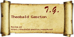 Theobald Gaszton névjegykártya